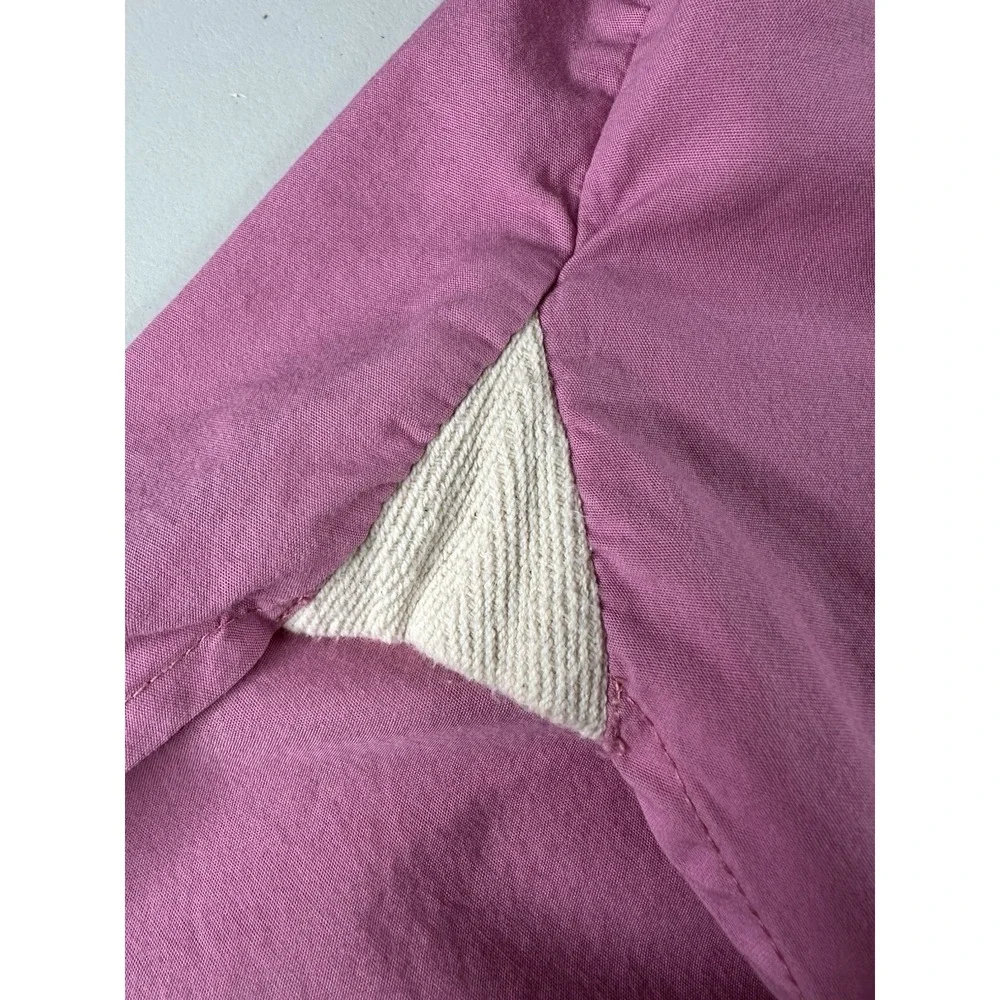 Free People Oversized Button Down Pink Open‎ Tie Back Shirt Size Small